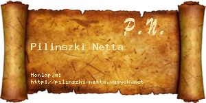 Pilinszki Netta névjegykártya